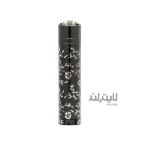 فندک گازی کلیپر مدل Silver Pattern-black