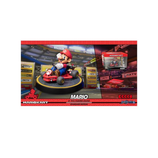 box of Mario in Racing Pose Statue