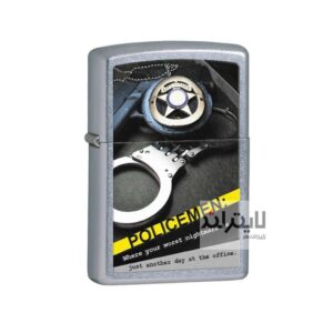 فندک زیپو مدل Police Badge Handcuff، Street Chrome کد 28279