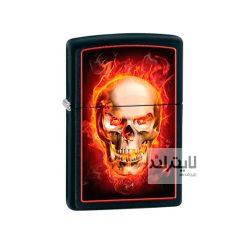 فندک زیپو مدل Burning Skull کد 28307