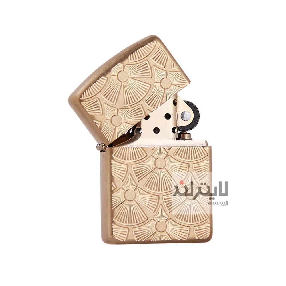 فندک زیپو مدل Armor Fanned Discs Tumbled Brass کد 28541 2 فندک زیپو مدل Armor Fanned Discs Tumbled Brass کد 28541 - Image 2