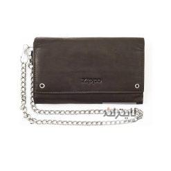 کیف زیپو مدل Mocha Leather Biker Wallet With Metal Chain کد 2005129