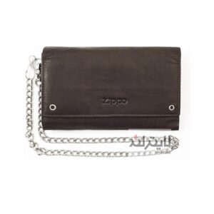 کیف زیپو مدل Mocha Leather Biker Wallet With Metal Chain کد 2005129