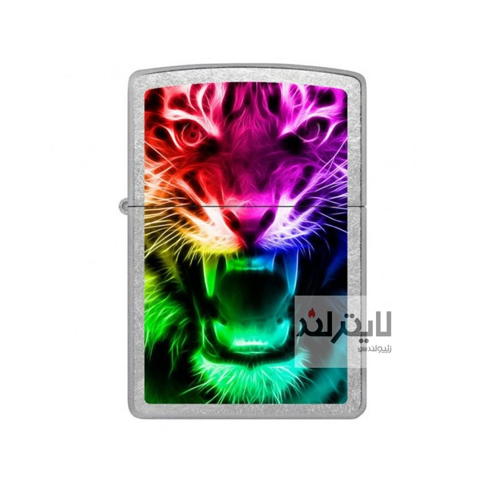 فندک زیپو مدل Rainbow Tiger کد 207 1 فندک زیپو مدل Rainbow Tiger کد 207