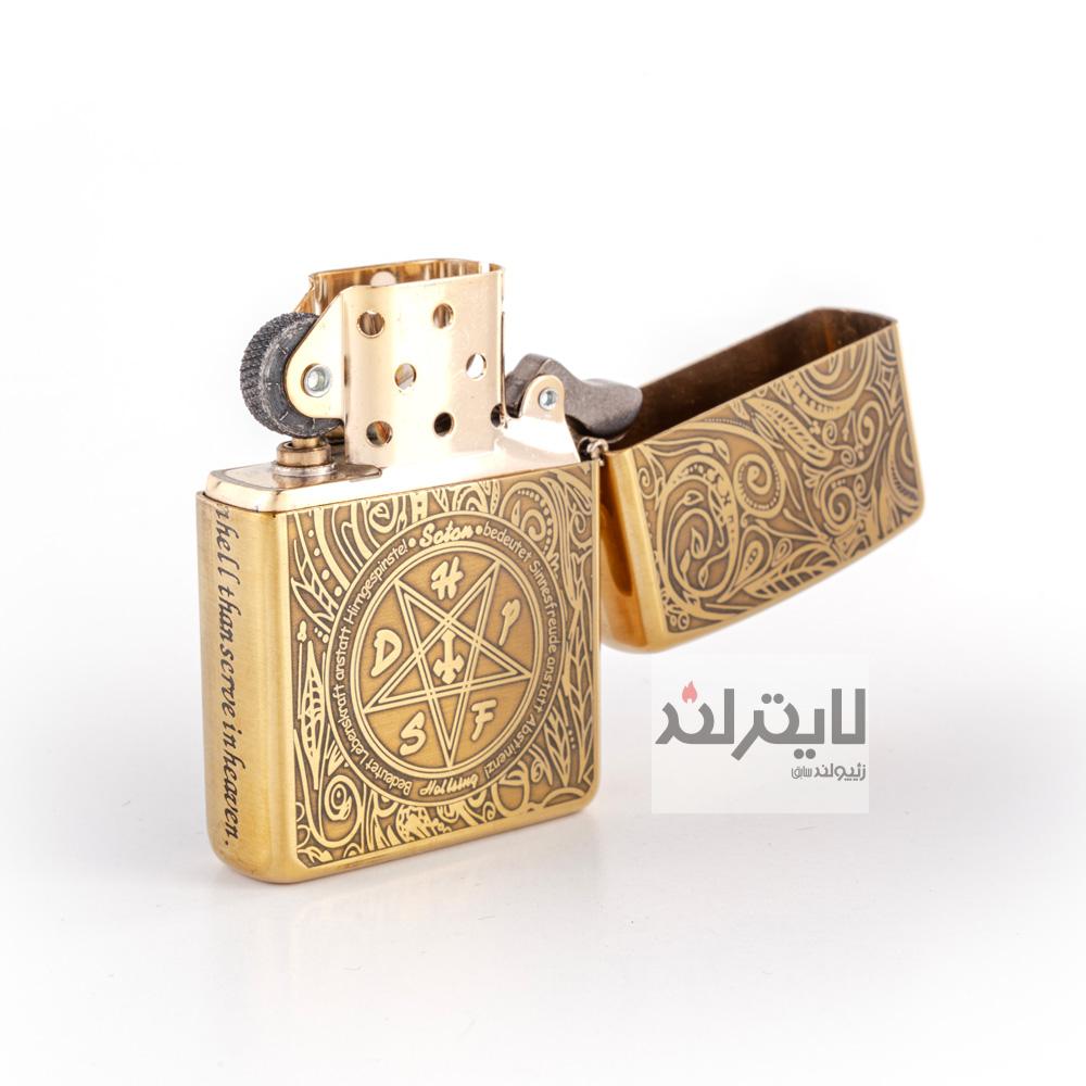 فندک زیپو مدل Brushed Brass CT135 کد 204b 4 فندک زیپو مدل Brushed Brass CT135 کد 204b - Image 4