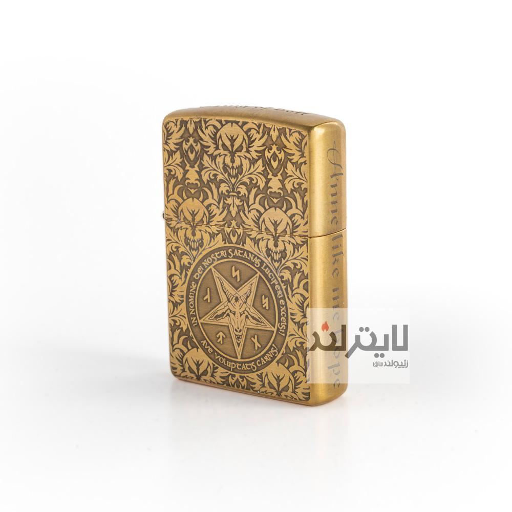 فندک زیپو مدل Brushed Brass CT135-2 کد 204b 1 فندک زیپو مدل Brushed Brass CT135-2 کد 204b