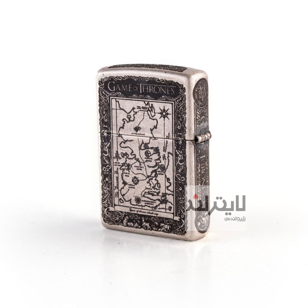 فندک زیپو مدل Classic Antique Silver Plate Game Of thrones کد 121fb 2 فندک زیپو مدل Classic Antique Silver Plate Game Of thrones کد 121fb - Image 2