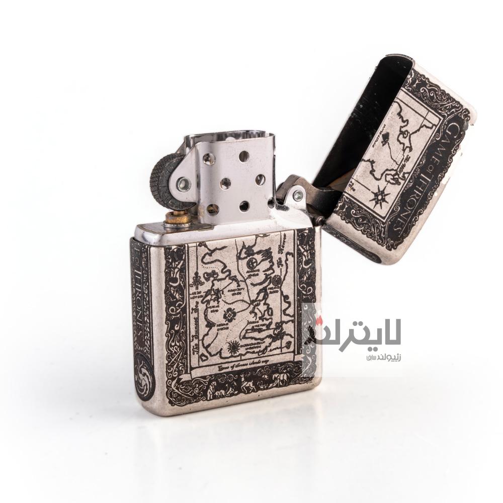 فندک زیپو مدل Classic Antique Silver Plate Game Of thrones کد 121fb 4 فندک زیپو مدل Classic Antique Silver Plate Game Of thrones کد 121fb - Image 4