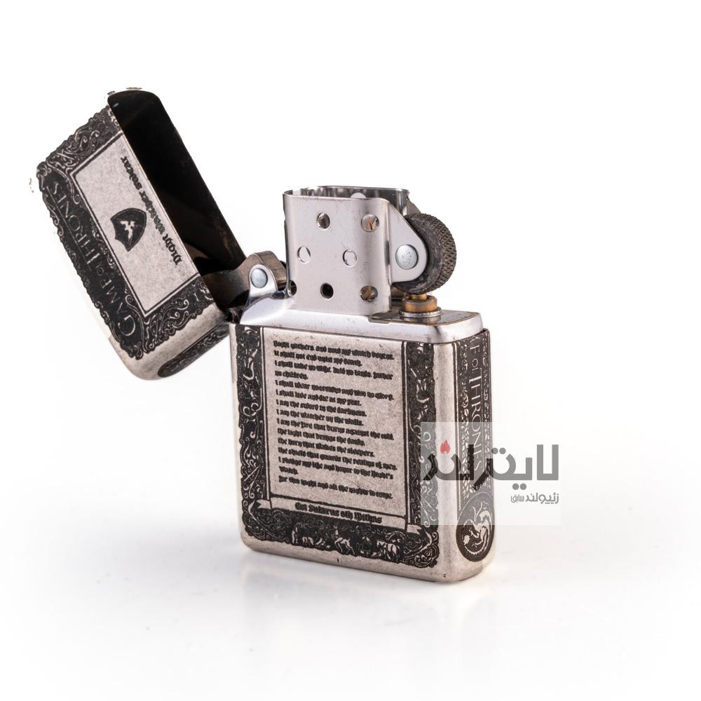 فندک زیپو مدل Classic Antique Silver Plate Game Of thrones کد 121fb 3 فندک زیپو مدل Classic Antique Silver Plate Game Of thrones کد 121fb - Image 3