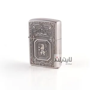 فندک زیپو مدل Lion Crown Silver