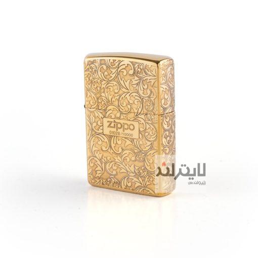 فندک زیپو مدل Brushed Brass CT081 کد 204b