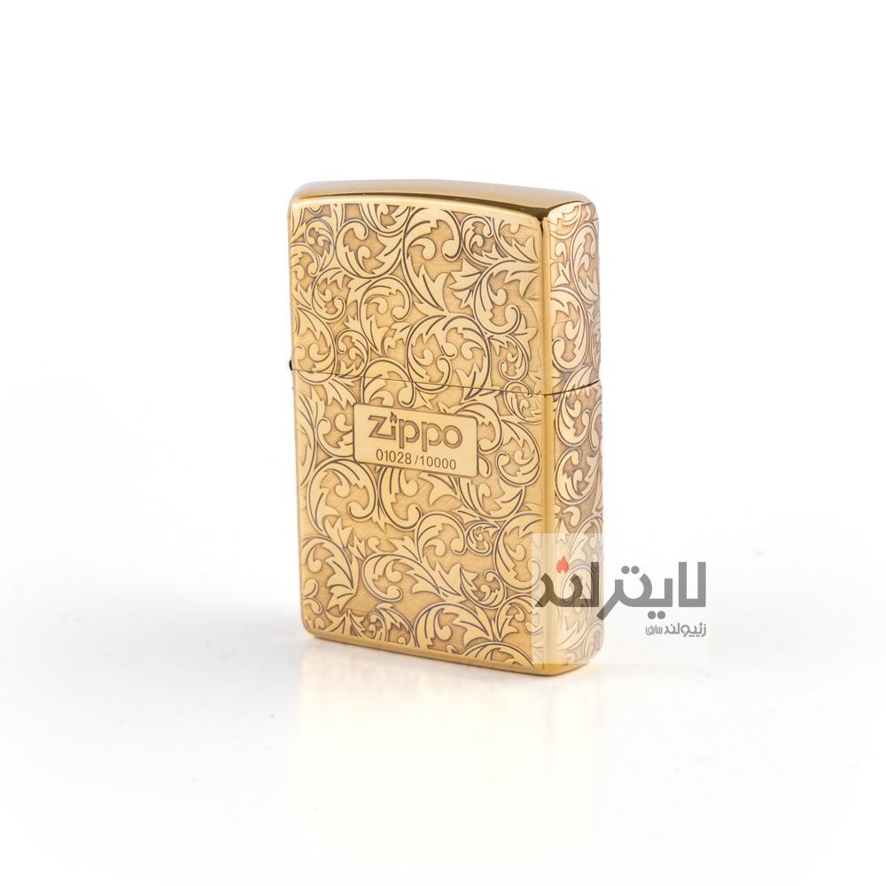 فندک زیپو مدل Brushed Brass CT081 کد 204b 1 فندک زیپو مدل Brushed Brass CT081 کد 204b
