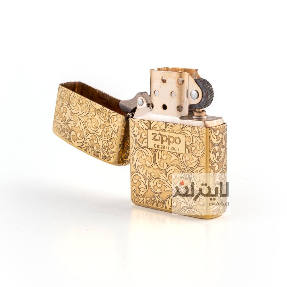 فندک زیپو مدل Brushed Brass CT081 کد 204b 4 فندک زیپو مدل Brushed Brass CT081 کد 204b - Image 4