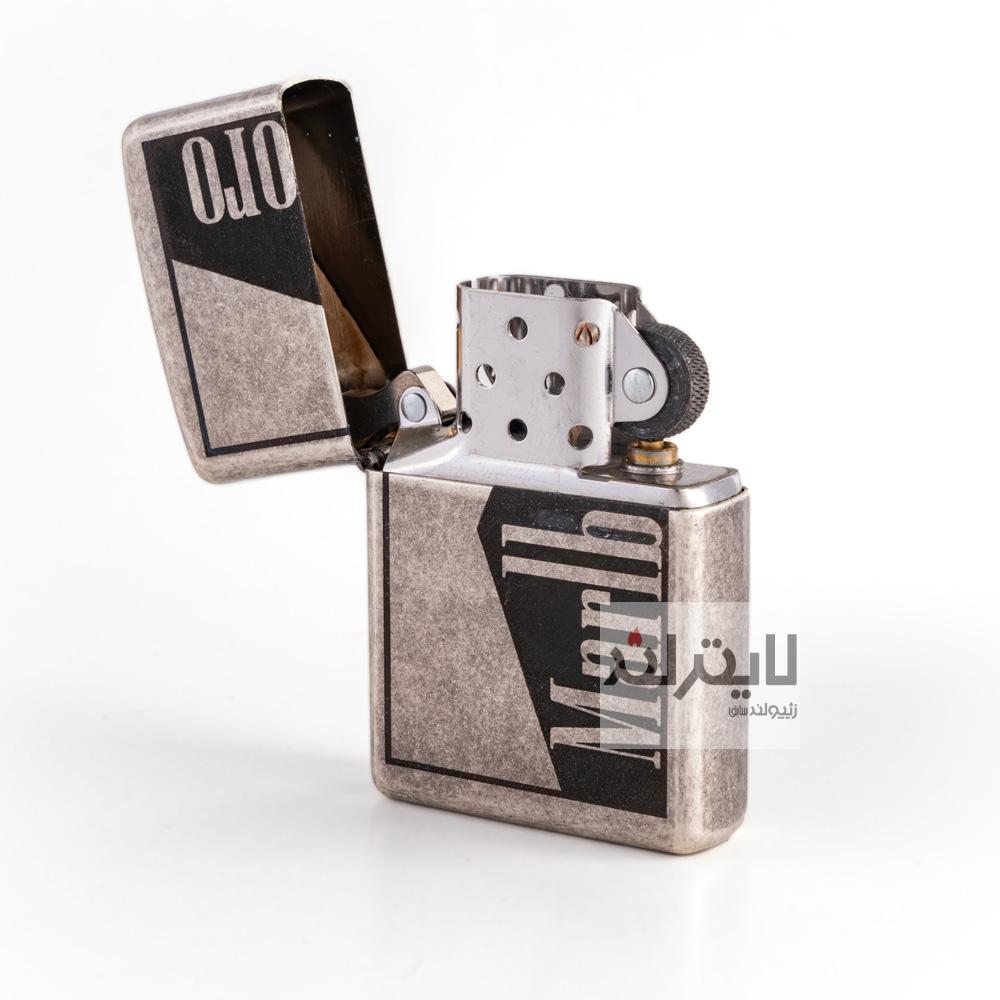 فندک زیپو مدل Classic Antique Silver Plate Marlboro 1 Side کد 121fb 3 فندک زیپو مدل Classic Antique Silver Plate Marlboro 1 Side کد 121fb - Image 3