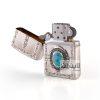 فندک زیپو مدل Blue Stone Antique Silver Plate 6 MHA00379
