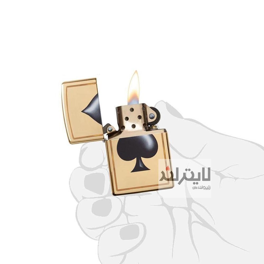 فندک زیپو مدل Spade Lighter Gold and Black کد 29094 3 فندک زیپو مدل Spade Lighter Gold and Black کد 29094 - Image 3