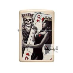 فندک زیپو مدل Skull King Queen Beauty کد ۴۹۹۴۲