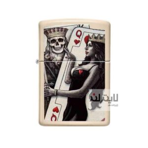 فندک زیپو مدل Skull King Queen Beauty کد ۴۹۹۴۲