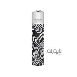 فندک گازی کلیپر مدل Metal Psycho Nightmare-Silver black