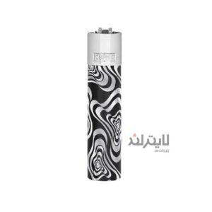فندک گازی کلیپر مدل Metal Psycho Nightmare-Silver black