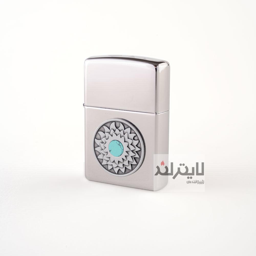 فندک زیپو مدل Blooming Turquoise کد 250 1 فندک زیپو مدل Blooming Turquoise کد ۲۵۰