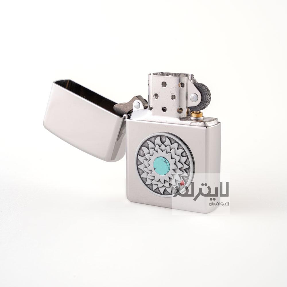 فندک زیپو مدل Blooming Turquoise کد 250 3 فندک زیپو مدل Blooming Turquoise کد 250 - Image 3