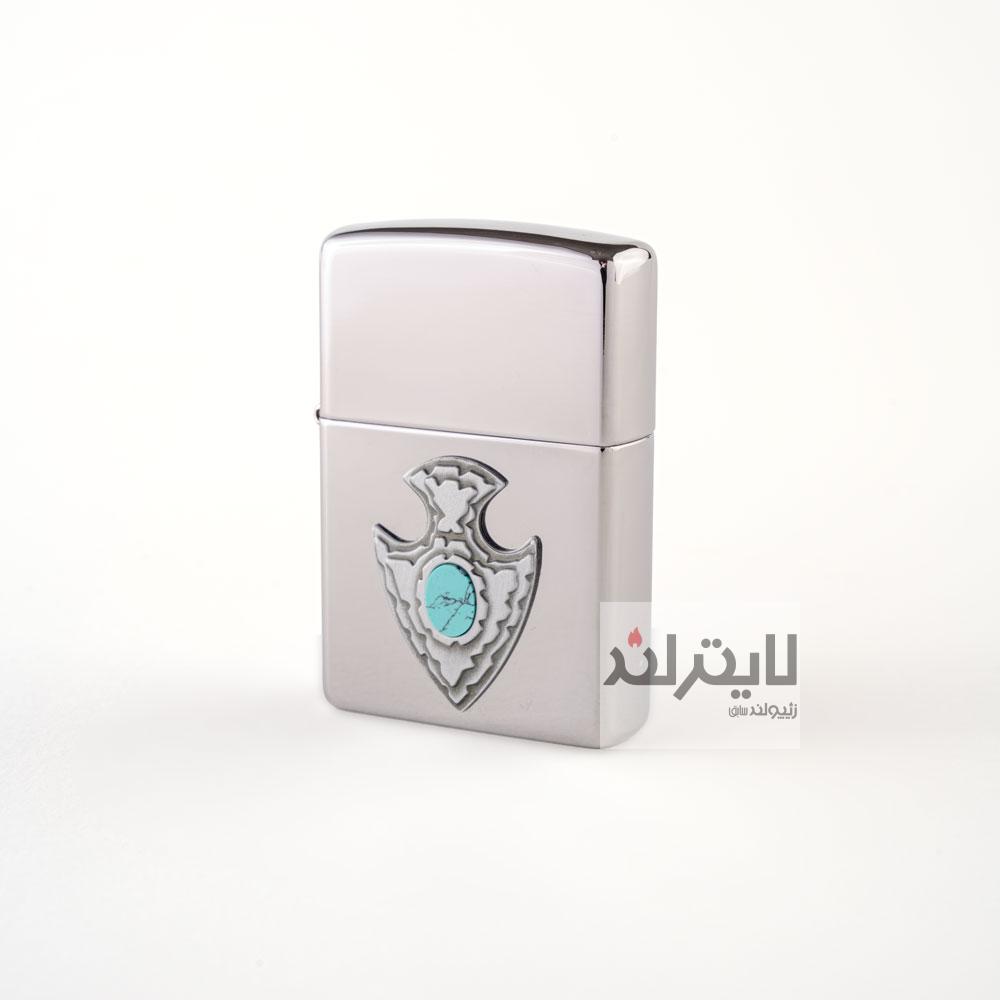فندک زیپو مدل Turquoise Shield کد 250 1 فندک زیپو مدل Turquoise Shield کد 250