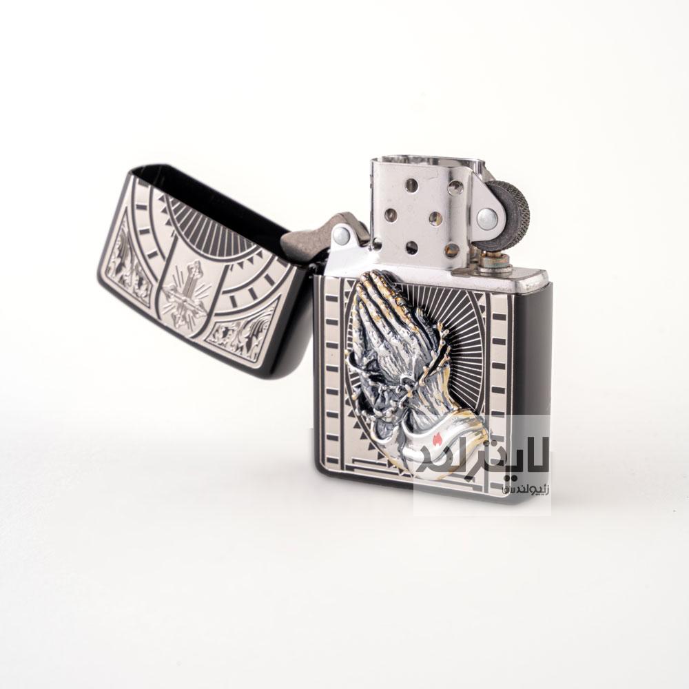 فندک زیپو مدل Praying Hands BK&SV 3 فندک زیپو مدل Praying Hands BK&SV - Image 3