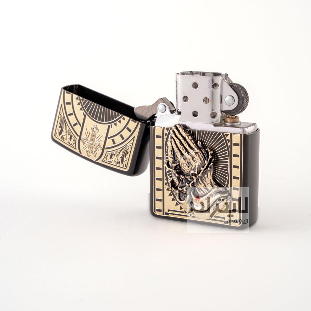 فندک زیپو مدل Praying Hands BK&GD 3 فندک زیپو مدل Praying Hands BK&GD - Image 3