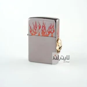 فندک زیپو مدل Hell Gate Skull 2461-red