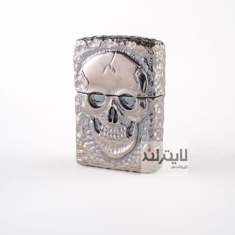 فندک زیپو مدل Silver Jacket Skull 1 فندک زیپو مدل Silver Jacket Skull