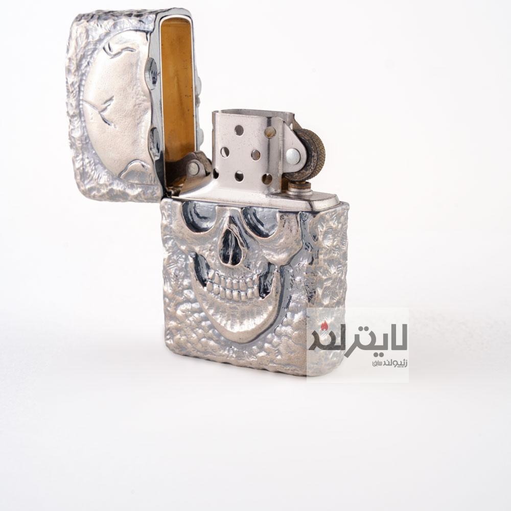 فندک زیپو مدل Silver Jacket Skull 3 فندک زیپو مدل Silver Jacket Skull - Image 3