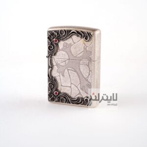 فندک زیپو مدل Antique Cross EMB 2435-SA