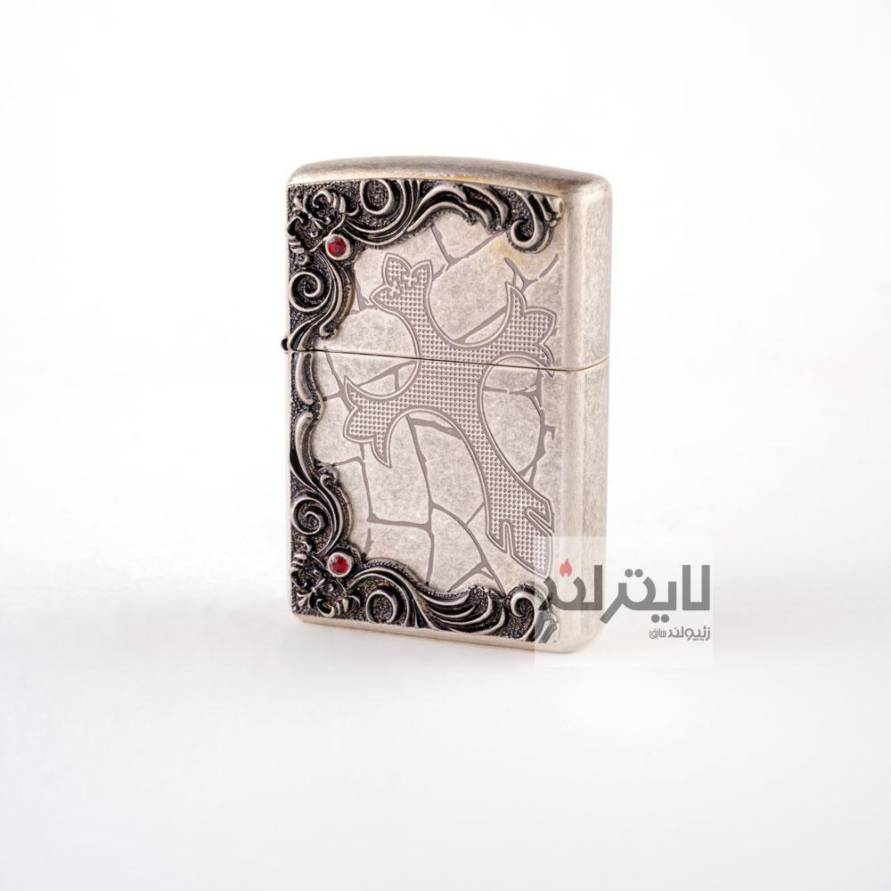 فندک زیپو مدل Antique Cross EMB 2435-SA 1 فندک زیپو مدل Antique Cross EMB 2435-SA