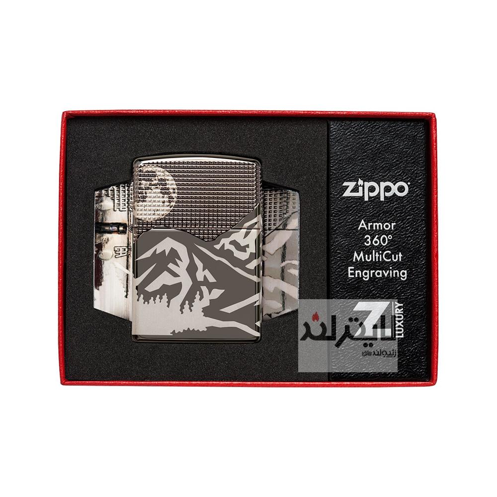 فندک زیپو مدل Armor Mountain Design Black Ice کد 49299 8 فندک زیپو مدل Armor Mountain Design Black Ice کد 49299 - Image 8