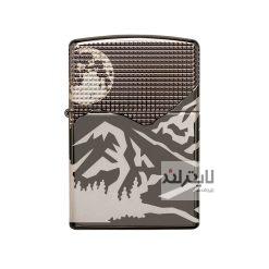 فندک زیپو مدل Armor Mountain Design Black Ice کد 49299