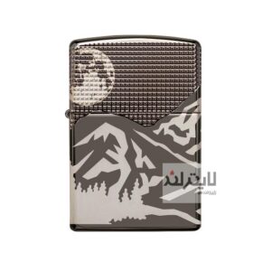 فندک زیپو مدل Armor Mountain Design Black Ice کد 49299