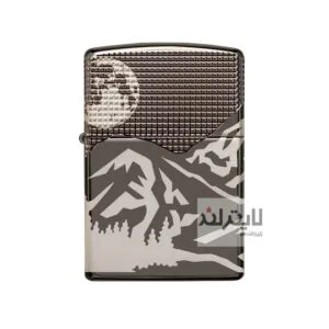 فندک زیپو مدل Armor Mountain Design Black Ice کد 49299