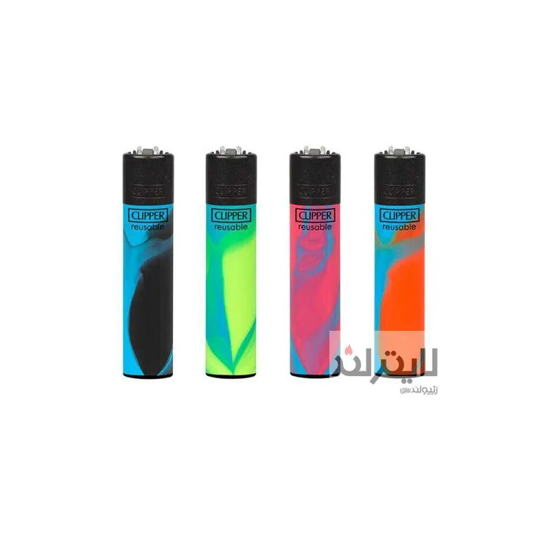 فندک گازی کلیپر مدل Blue Nebula ست 4 عددی
