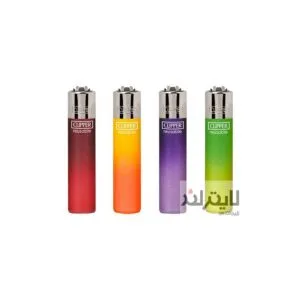 فندک گازی کلیپر مدل Metallic Gradient ست 4 عددی