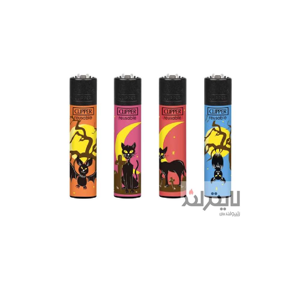 فندک گازی کلیپر مدل Halloween a2 ست 4 عددی 1 فندک گازی کلیپر مدل Halloween a2 ست 4 عددی
