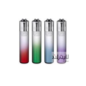 فندک گازی کلیپر مدل White Crystal Gradient ست 4 عددی