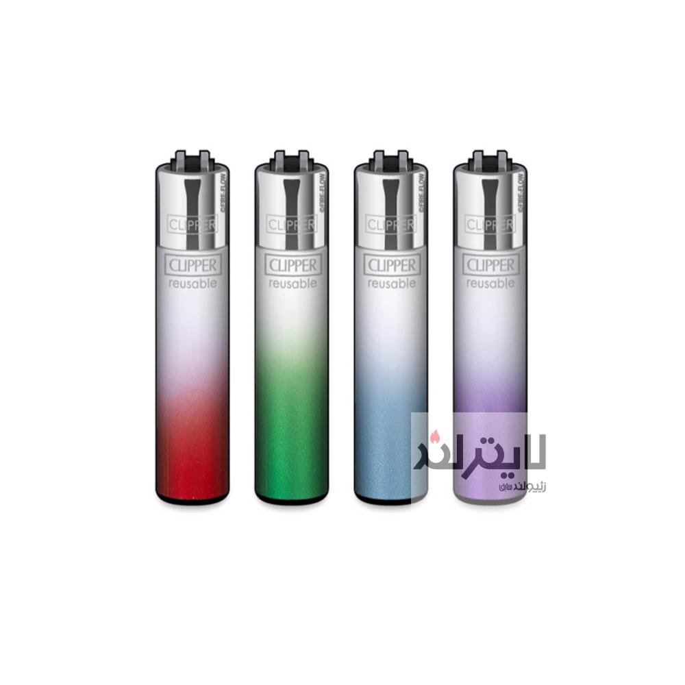 فندک گازی کلیپر مدل White Crystal Gradient ست 4 عددی 1 فندک گازی کلیپر مدل White Crystal Gradient ست 4 عددی