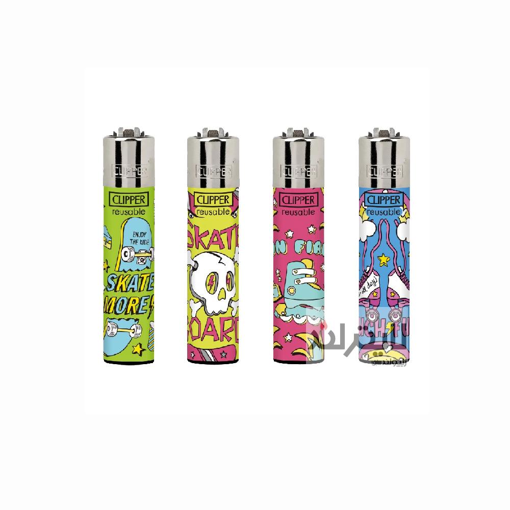 فندک گازی کلیپر مدل Rolling On Fire ست 4 عددی 1 فندک گازی کلیپر مدل Rolling On Fire ست 4 عددی