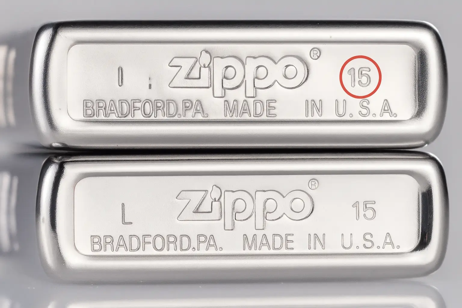 مهر پایینی فندک زیپو اصل و فیک | لایتر لند