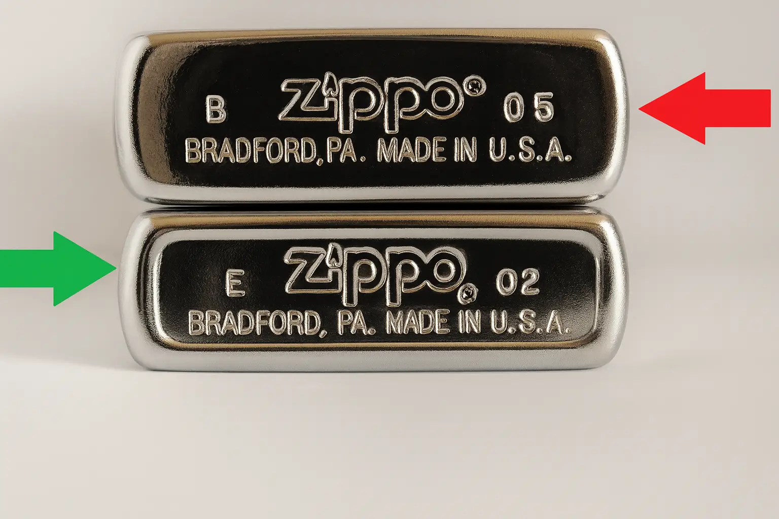 مهر پایینی و کیفیت لوگوی فندک زیپوی اصل و فیک | لایتر لند