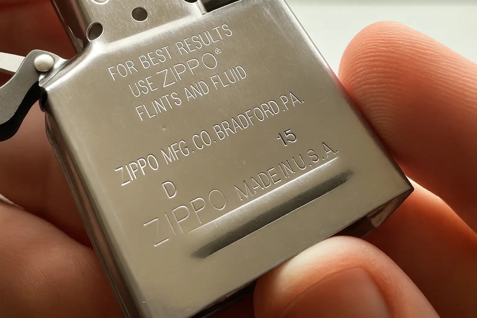 نوشته های روی مغزی فندک زیپو اصل | لایتر لند