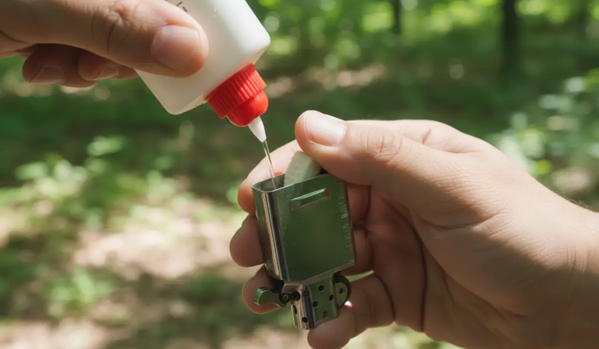 پر کردن بنزین فندک زیپو