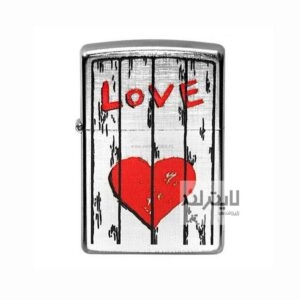 فندک زیپو مدل Love On Wood