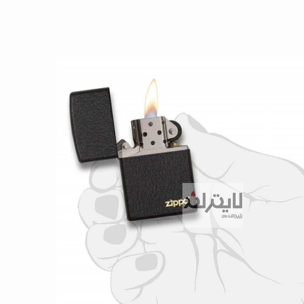 فندک زیپو Classic Black Crackle with Zippo logo کد 236zl 4 فندک زیپو Classic Black Crackle with Zippo logo کد 236zl - Image 4
